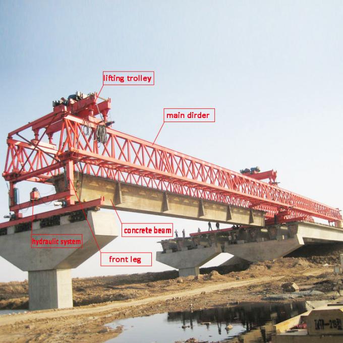 Μηχανή προωθητών ακτίνων δοκών 180T προώθησης γεφυρών για τις συγκεκριμένες δοκούς